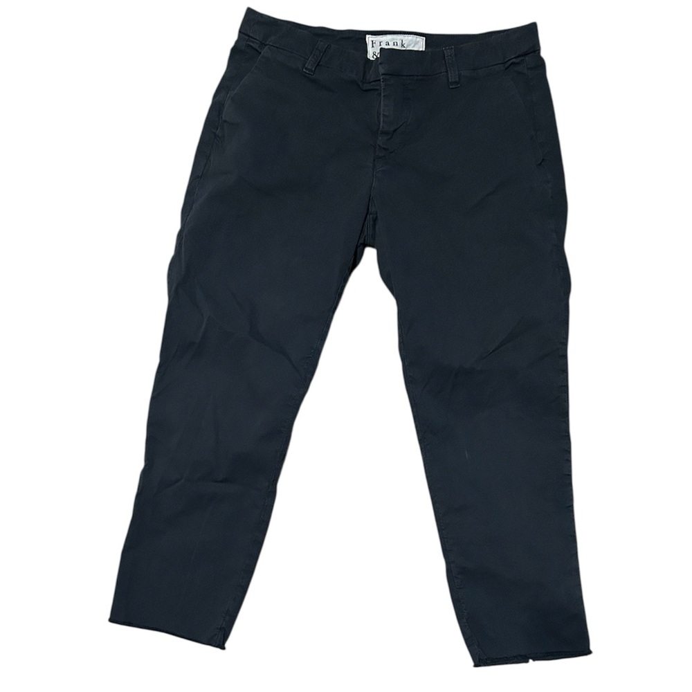 Frank & Eileen WICKLOW Washed Black, Italian Performance Twill Size 6 - Picture 2 of 4